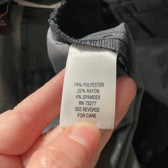 Dana Buchman Charcoal Gray Straight Leg Dress Pants - Size 10 Short - Buckles - Picture 4 of 6